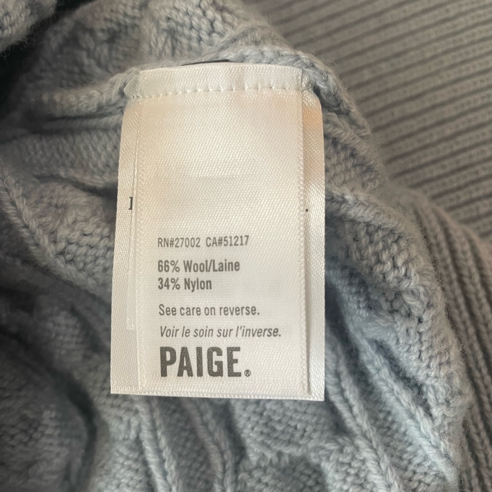 Paige Juliette Cable Wool Blend Sweater Skirt Size Large Mini Preppy Feminine - Picture 5 of 8